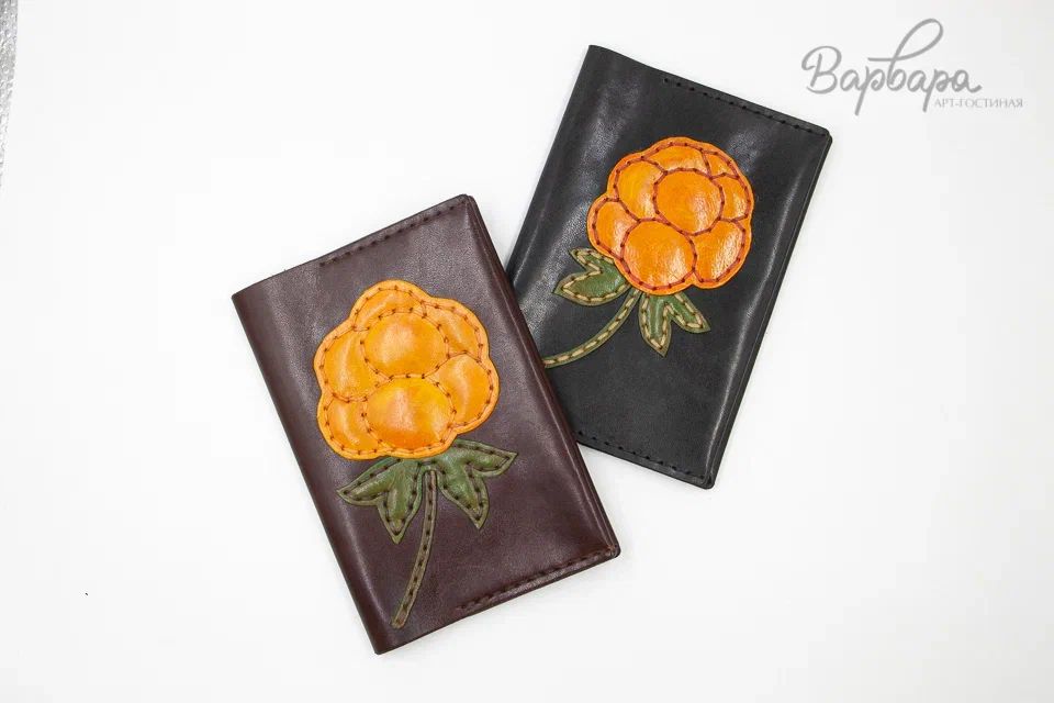 Обложка на паспорт с узором "Юнко", Люкс
