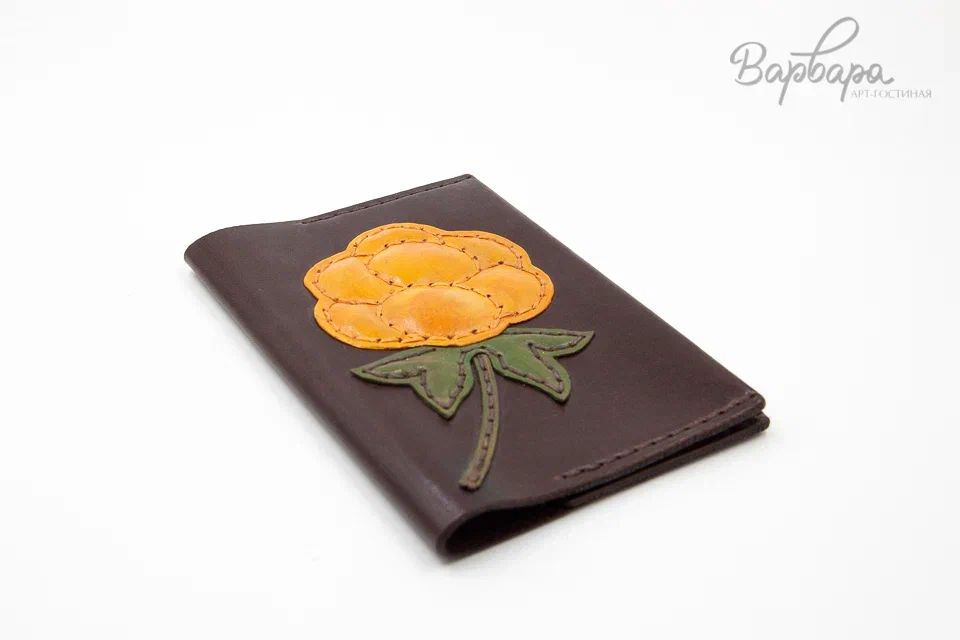 Обложка на паспорт с узором "Юнко", Люкс