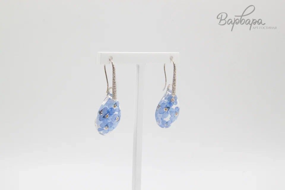 Серьги с сухоцветами