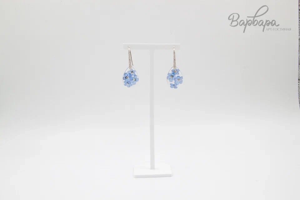 Серьги с сухоцветами