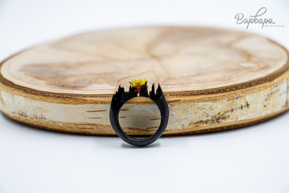 Кольцо "Каменный цветок"