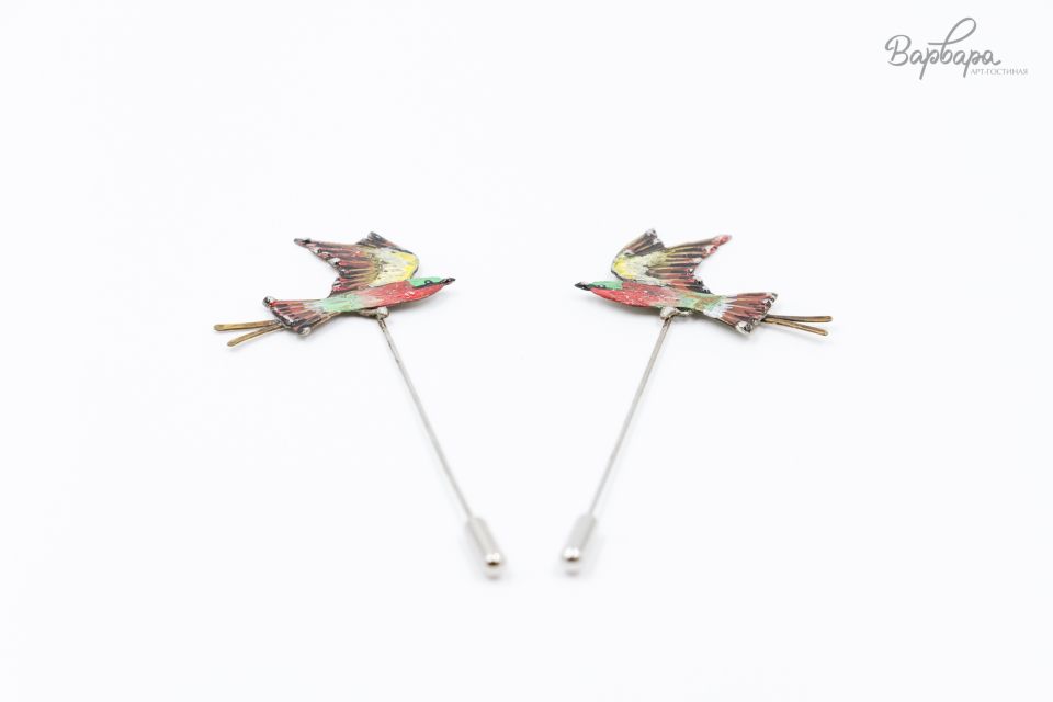 Брошь-булавка Птица