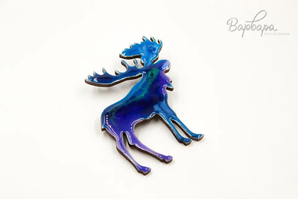 Брошь на деревянной основе Б