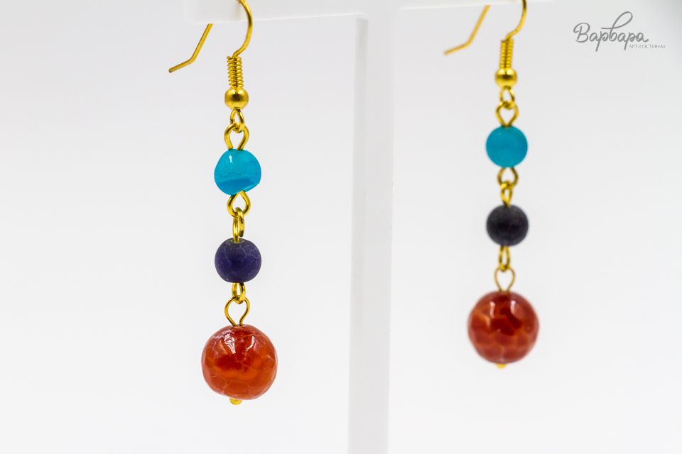 Серьги "Лето,море, пляж"