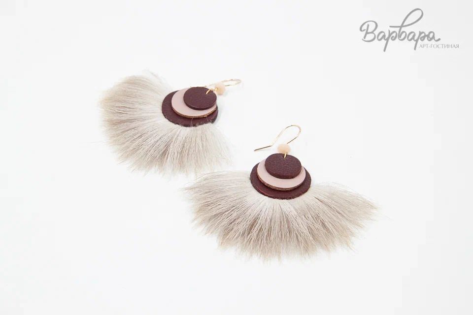 Серьги олений мех "Юнко"