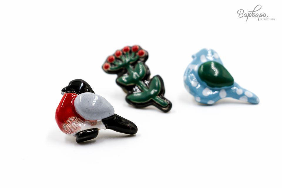 Брошь керамика "Крис"