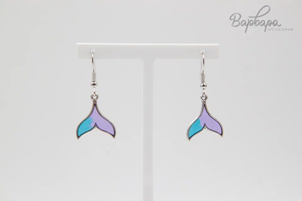 Серьги "Хвост кита"
