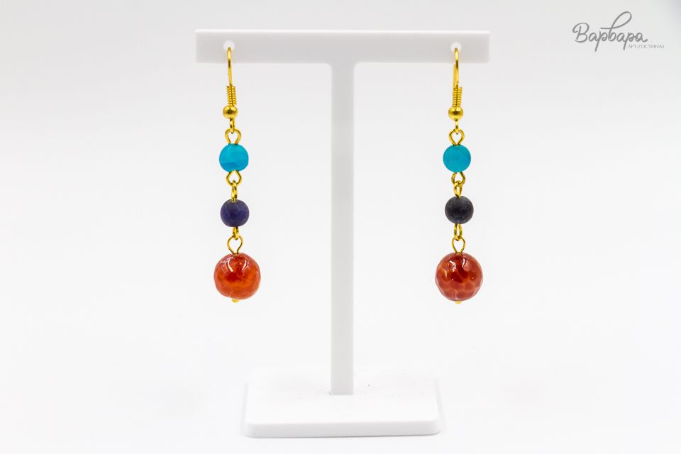 Серьги "Лето,море, пляж"