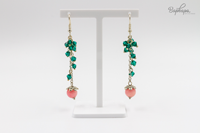 Серьги "Нефритовый цветок"