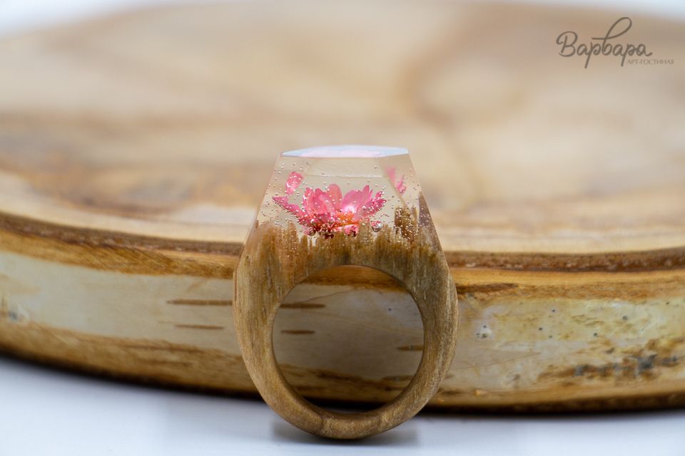 Кольцо "Каменный цветок"