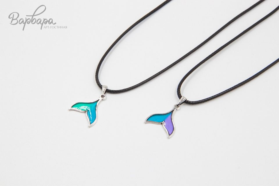 Кулон "Хвост кита"заливка жгутик