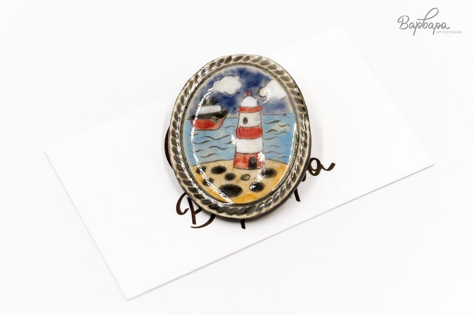 Брошь керамика "Крис"