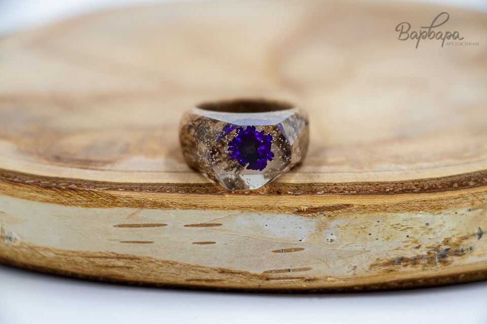 Кольцо "Каменный цветок"