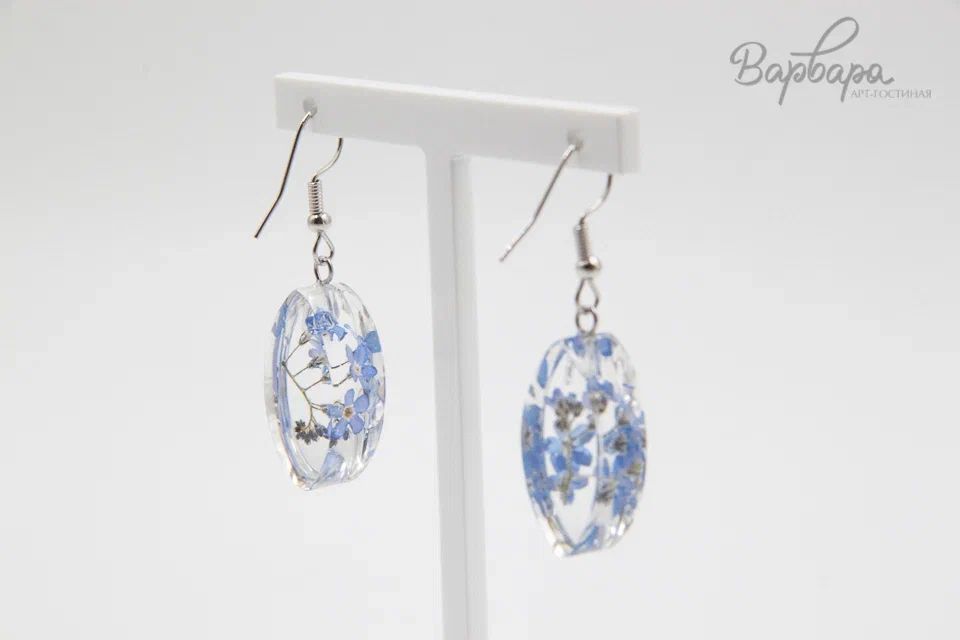 Серьги с сухоцветами