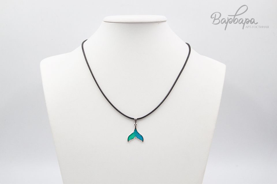 Кулон "Хвост кита"заливка жгутик