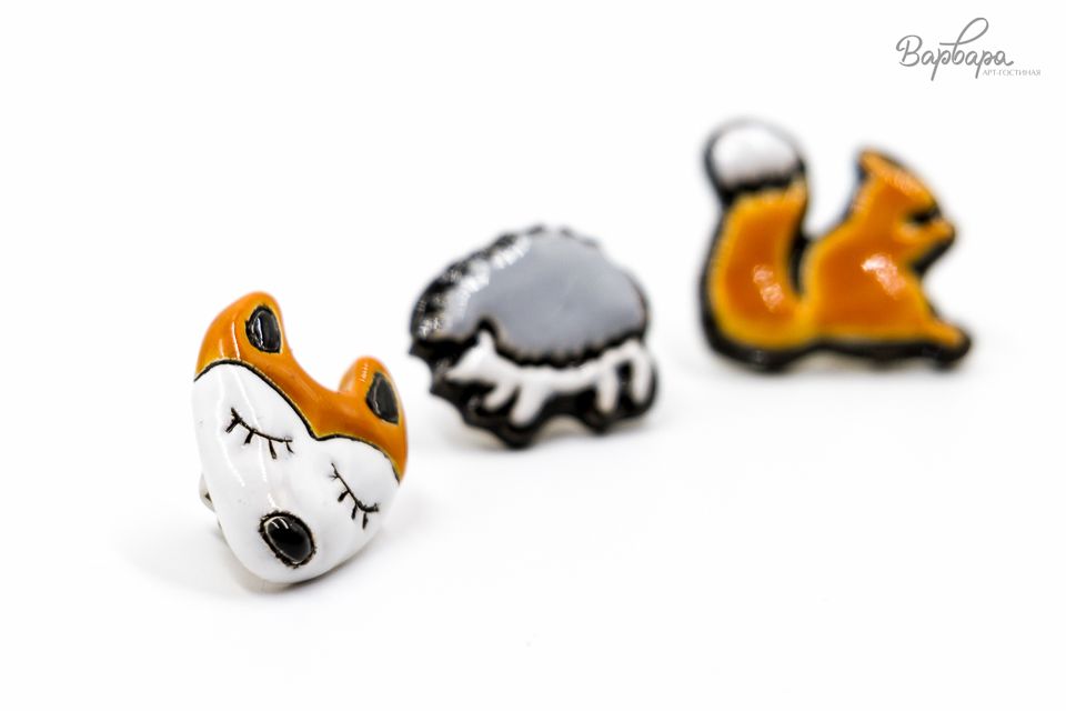 Брошь керамика "Крис"