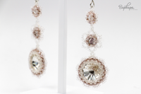 Серьги "Розовое кружево"