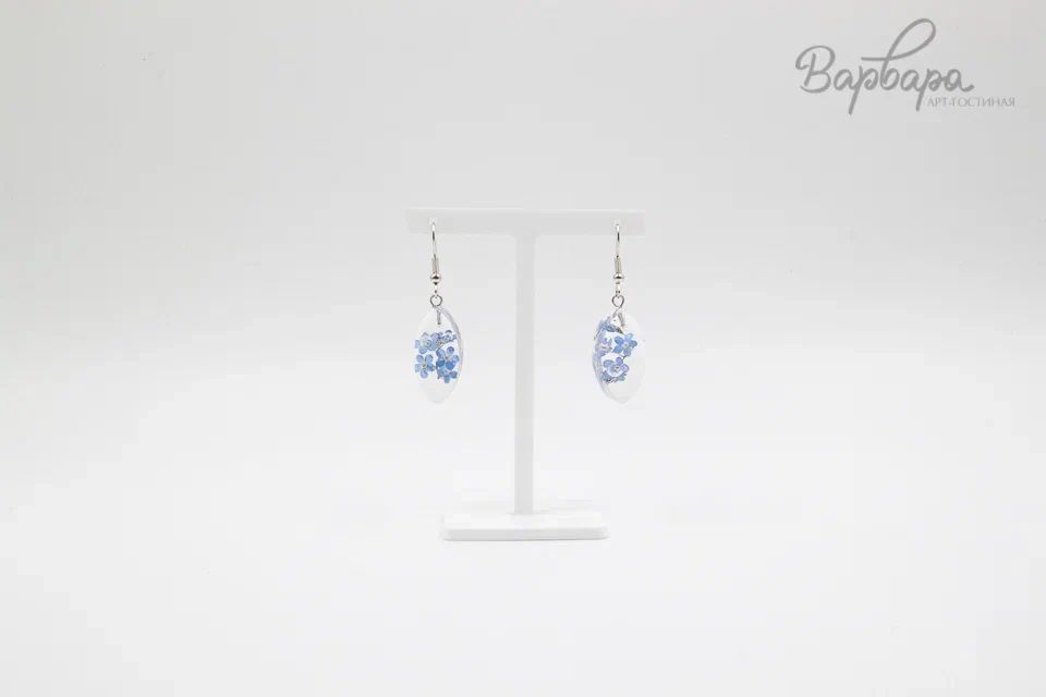 Серьги с сухоцветами