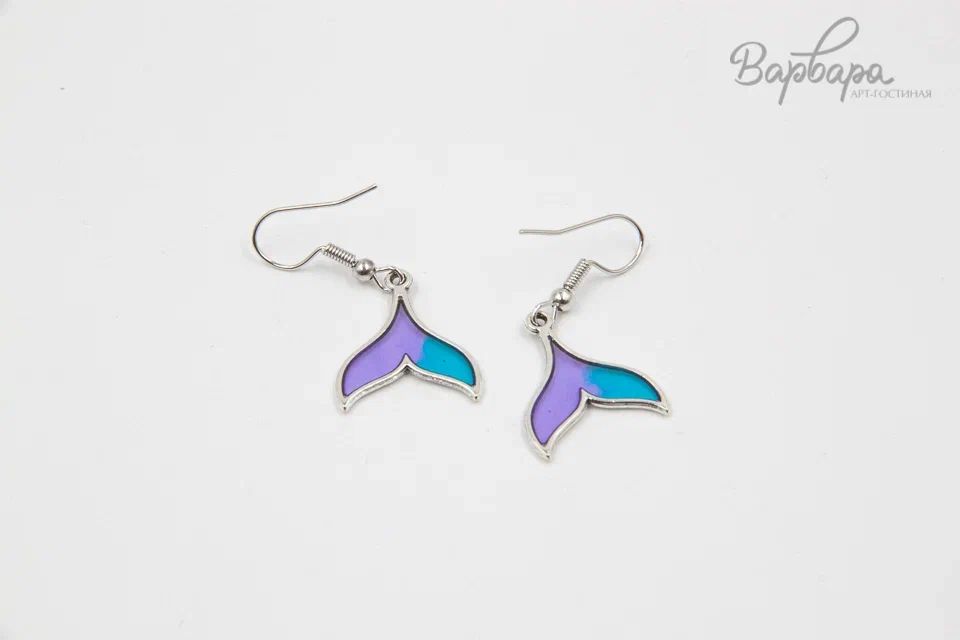 Серьги "Хвост кита"