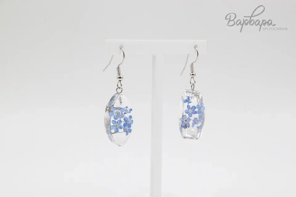 Серьги с сухоцветами