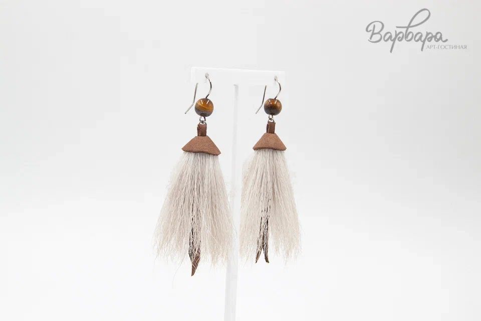 Серьги олений мех "Юнко"