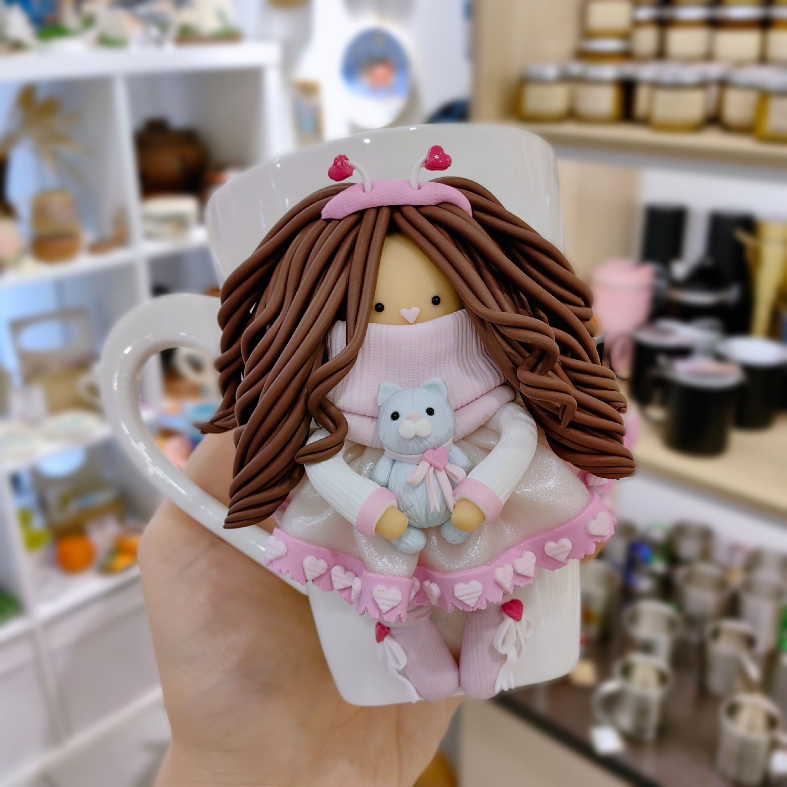 Кружка с декором "Настя" С (Китти)