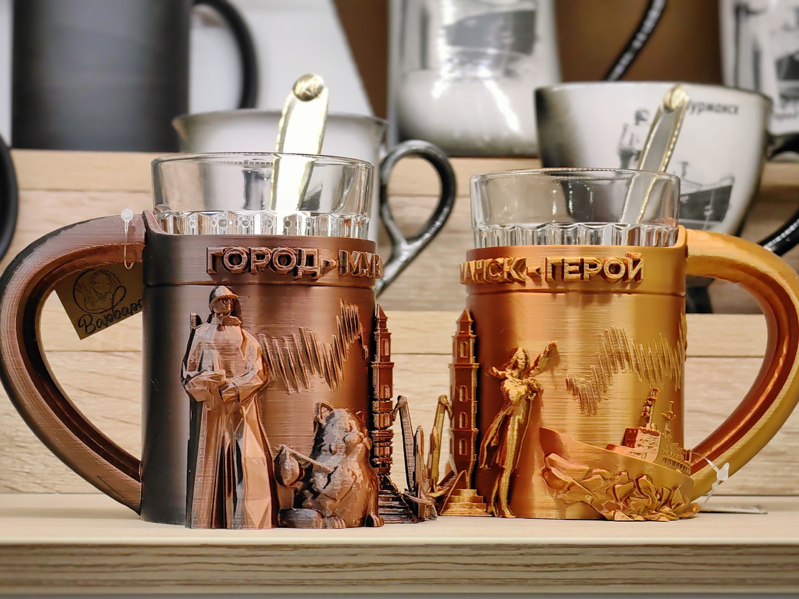 Подстаканник  "3Д Мурман" со стаканам