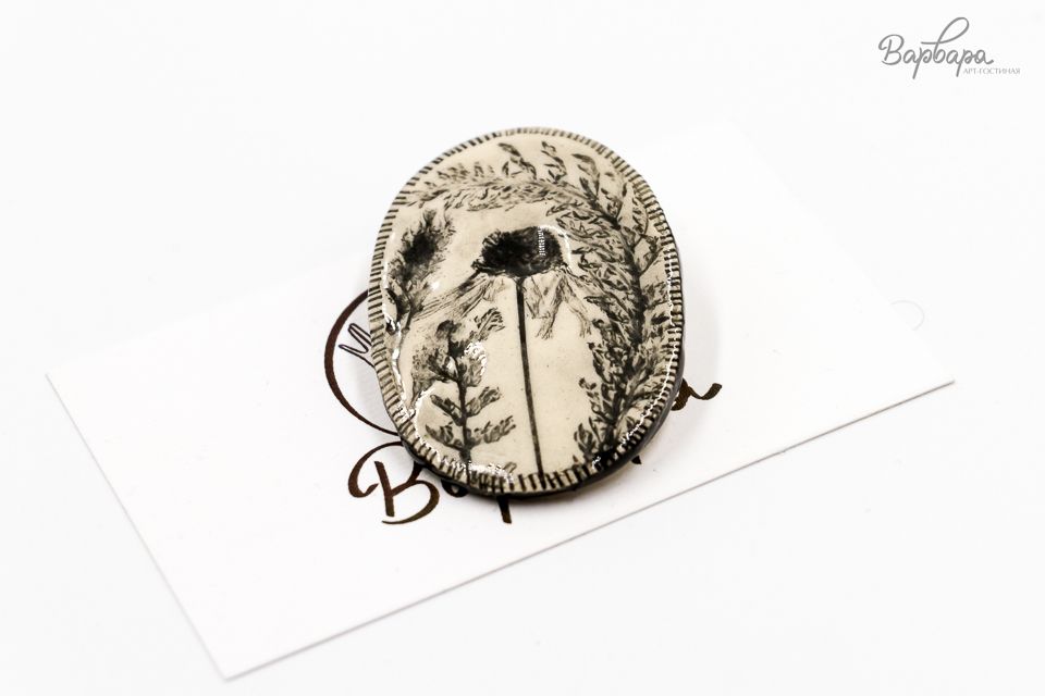 Брошь керамика "Крис"