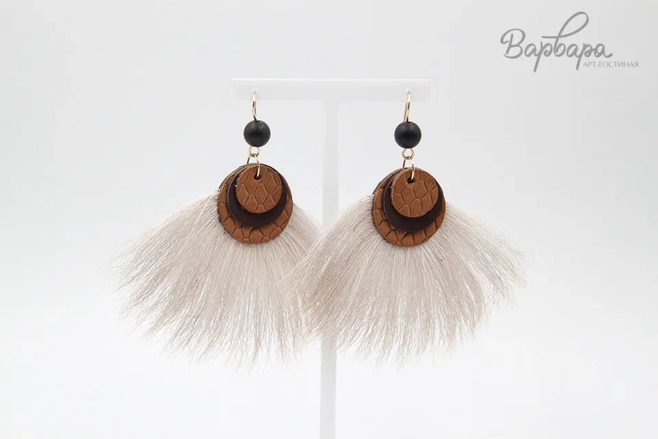 Серьги олений мех "Юнко"