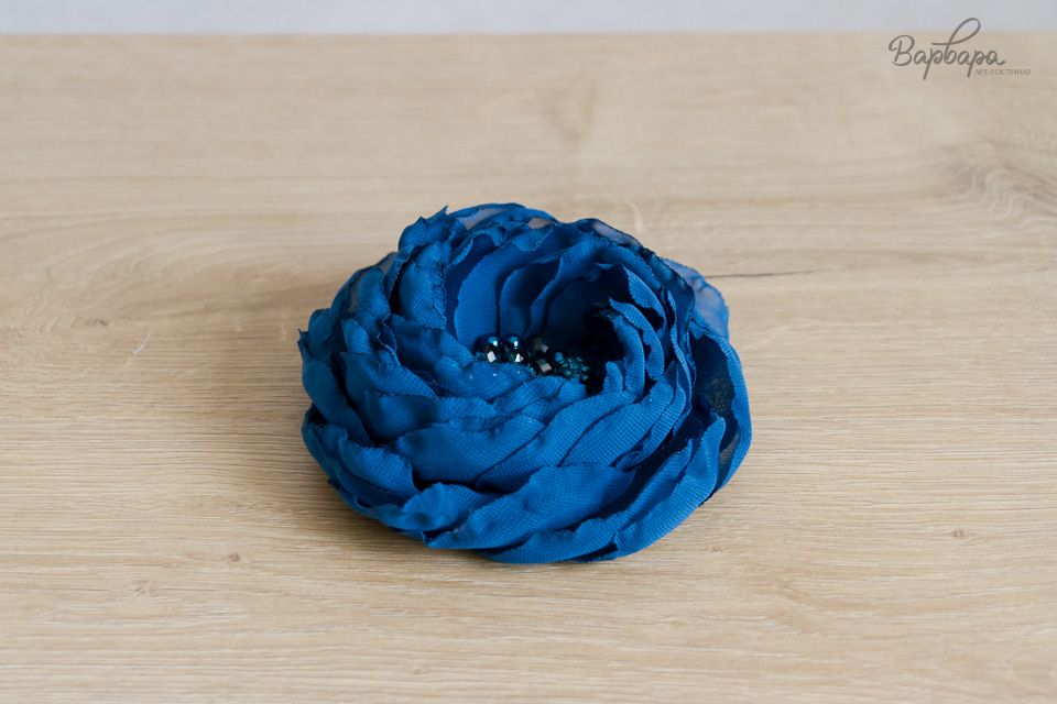 Брошь "Цветок" ткань, в ассортименте