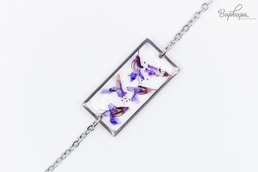 Браслет "Васильковый лёд", С