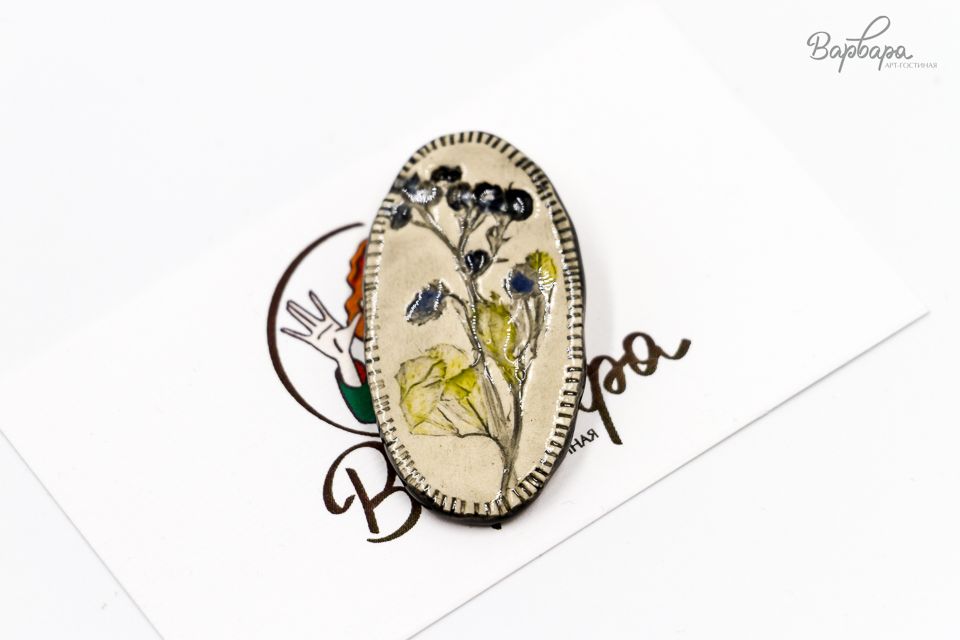 Брошь керамика "Крис"