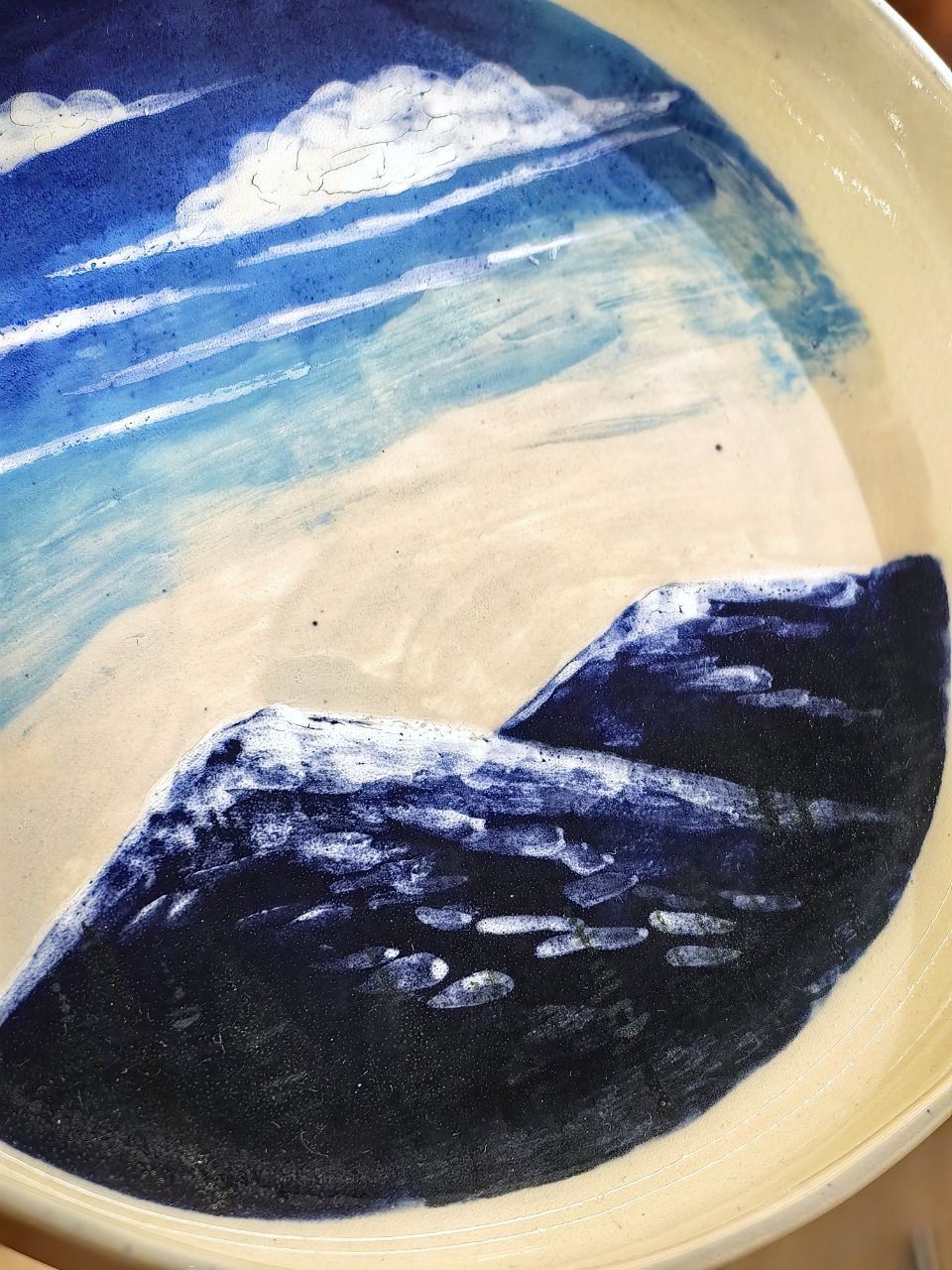 Тарелка "Колядки" пейзаж