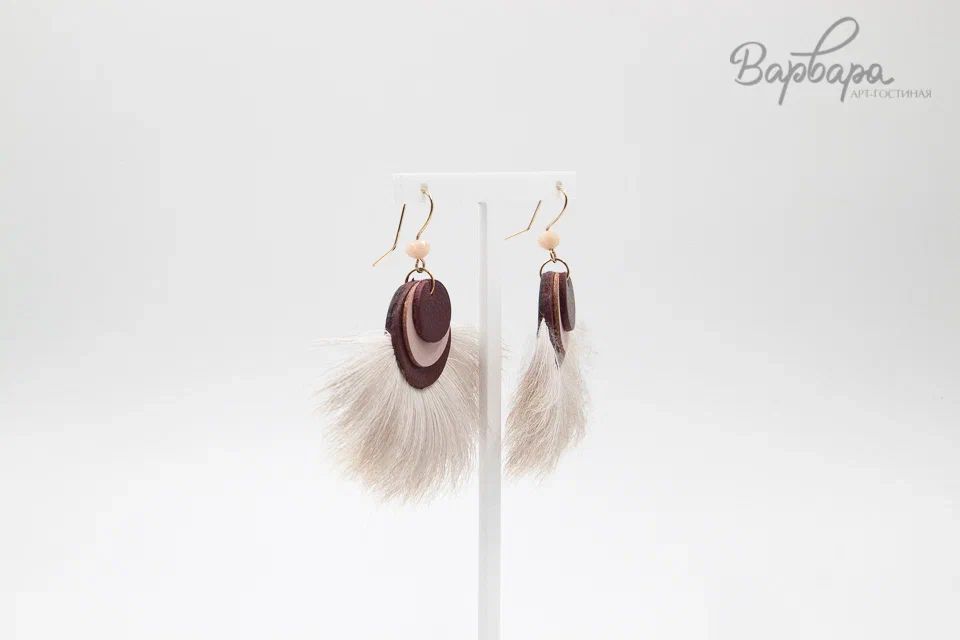 Серьги олений мех "Юнко"