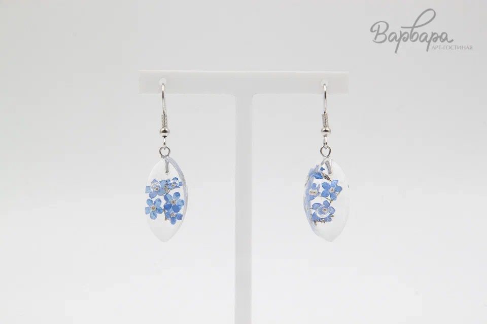 Серьги с сухоцветами