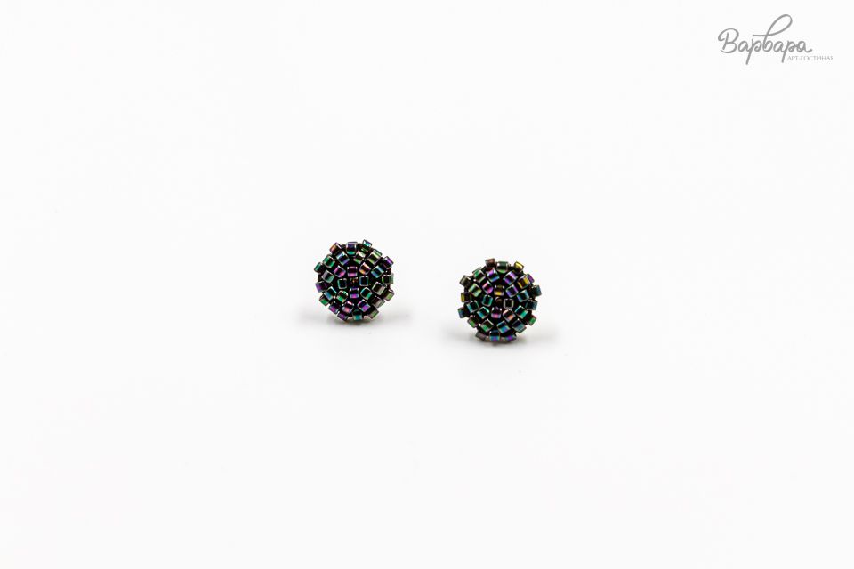 Серьги-пуссеты круглые