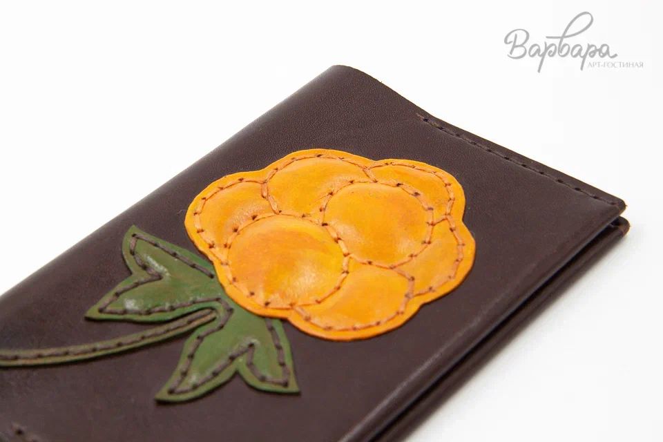 Обложка на паспорт с узором "Юнко", Люкс