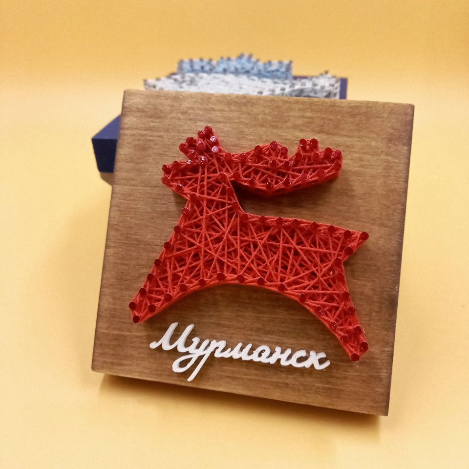 Стринг-арт на деревянном массиве, Микро