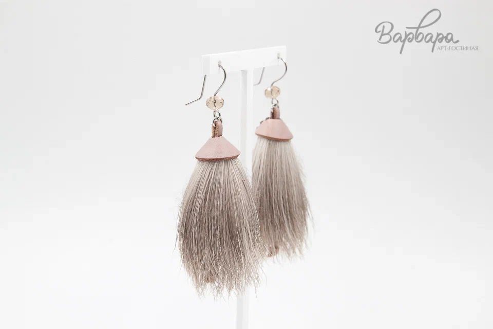 Серьги олений мех "Юнко"