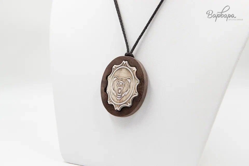 Кулон "Дары Севера" дерево, кость