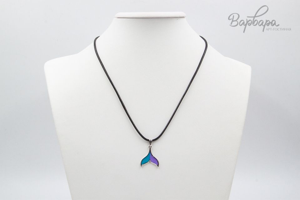Кулон "Хвост кита"заливка жгутик