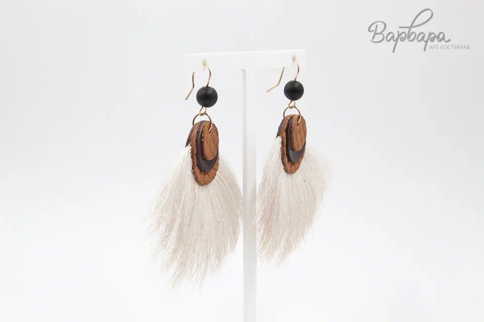 Серьги олений мех "Юнко"