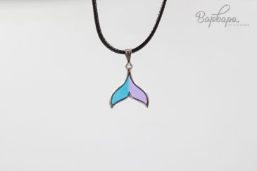 Кулон "Хвост кита"заливка жгутик