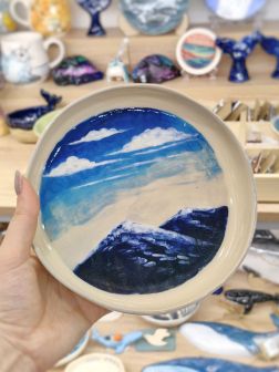 Тарелка "Колядки" пейзаж