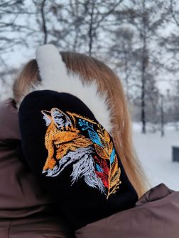 Варежки "Северная вышивка"
