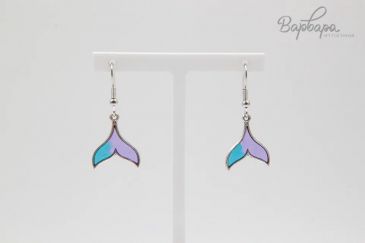 Серьги "Хвост кита"