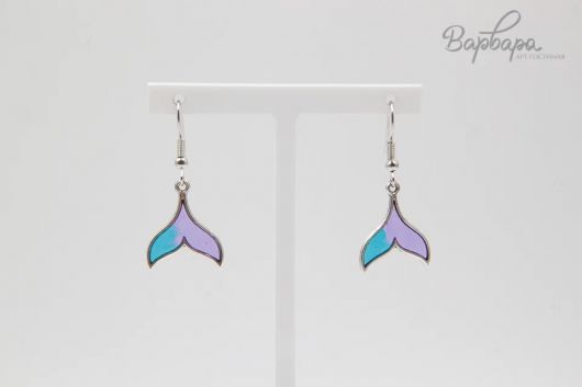 Серьги "Хвост кита"