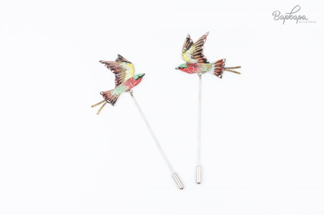 Брошь-булавка Птица