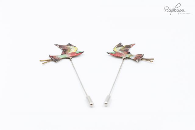 Брошь-булавка Птица